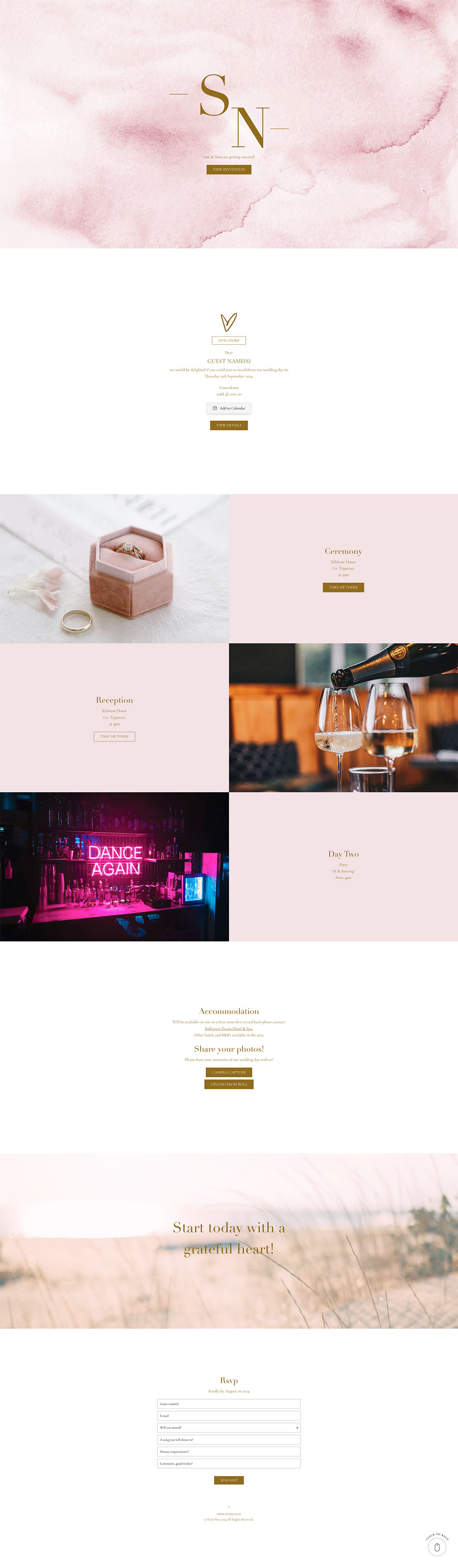 Evite You Online Personalised Paperless Digital Whatsapp Wedding Invitations & Websites, Dublin, Ireland