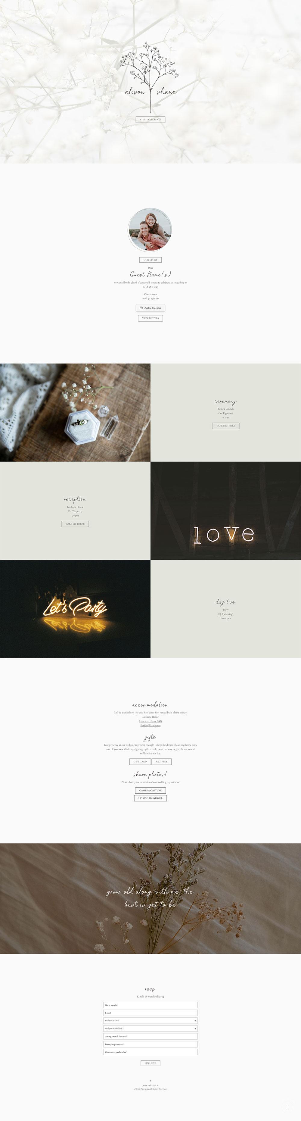 Evite You Online Personalised Paperless Digital Whatsapp Wedding Invitations & Websites, Dublin, Ireland