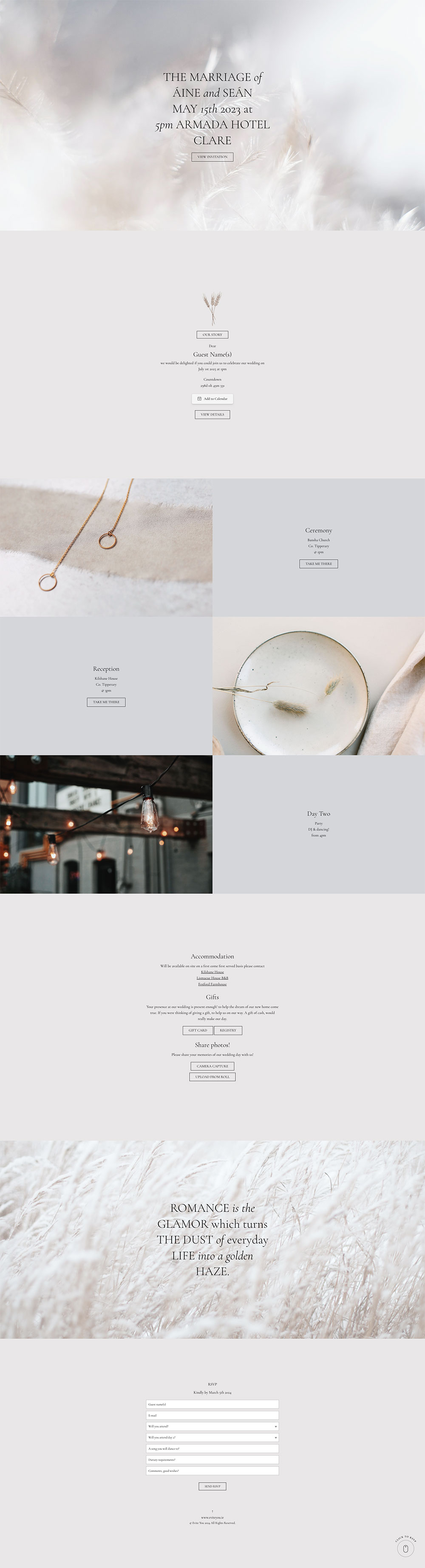 Evite You Online Personalised Paperless Digital Whatsapp Wedding Invitations & Websites, Dublin, Ireland