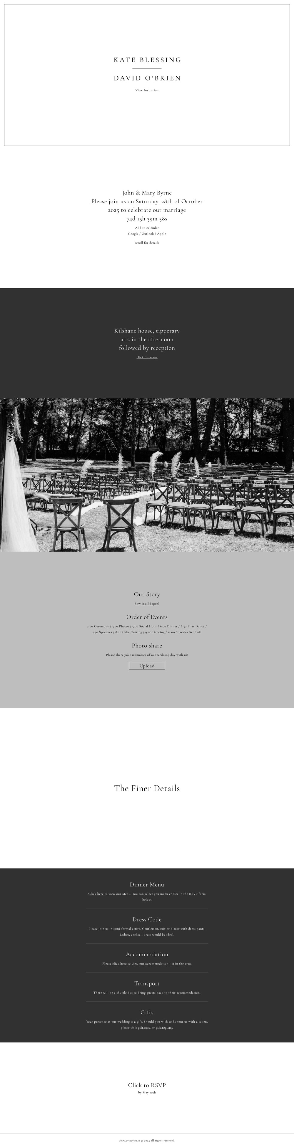 Evite You Online Personalised Paperless Digital Whatsapp Wedding Invitations & Websites, Dublin, Ireland