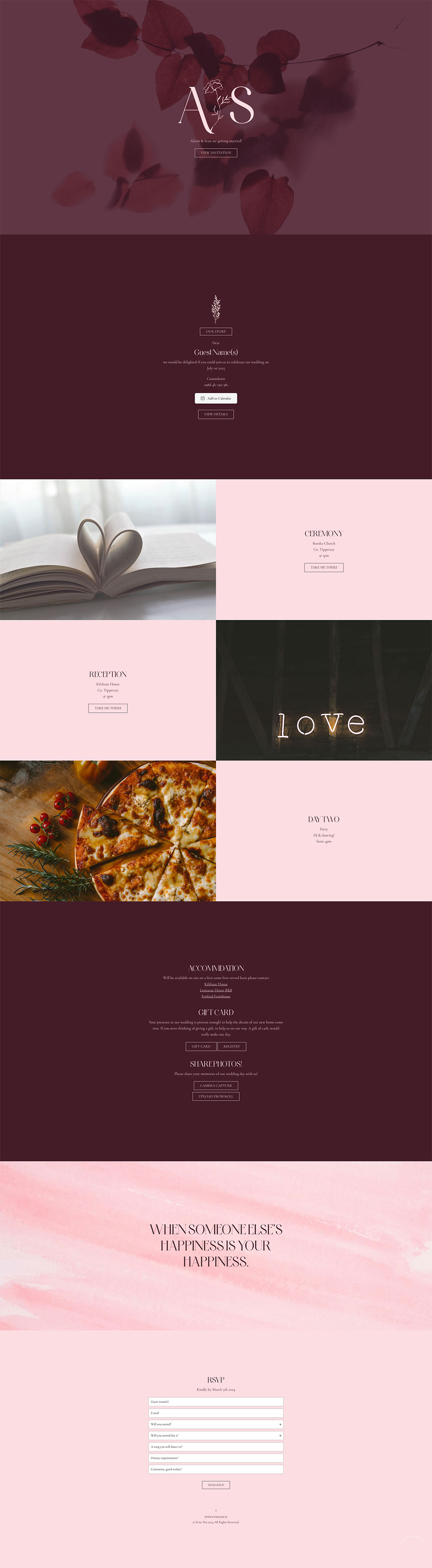 Evite You Online Personalised Paperless Digital Whatsapp Wedding Invitations & Websites, Dublin, Ireland