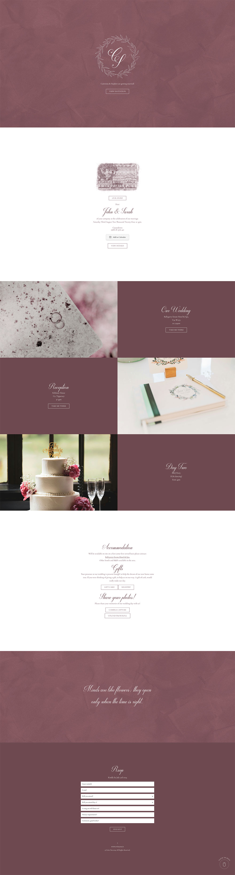 Evite You Online Personalised Paperless Digital Whatsapp Wedding Invitations & Websites, Dublin, Ireland