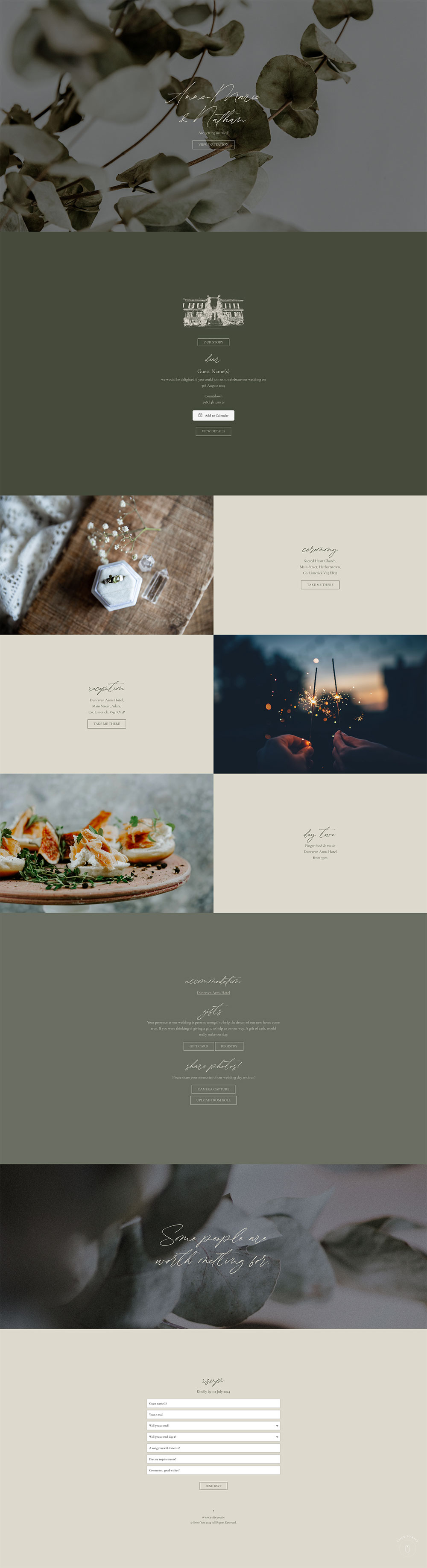 Evite You Online Personalised Paperless Digital Whatsapp Wedding Invitations & Websites, Dublin, Ireland