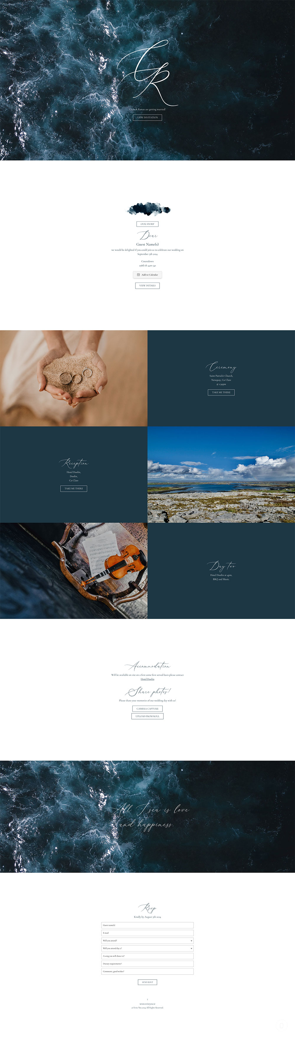 Evite You Online Personalised Paperless Digital Whatsapp Wedding Invitations & Websites, Dublin, Ireland