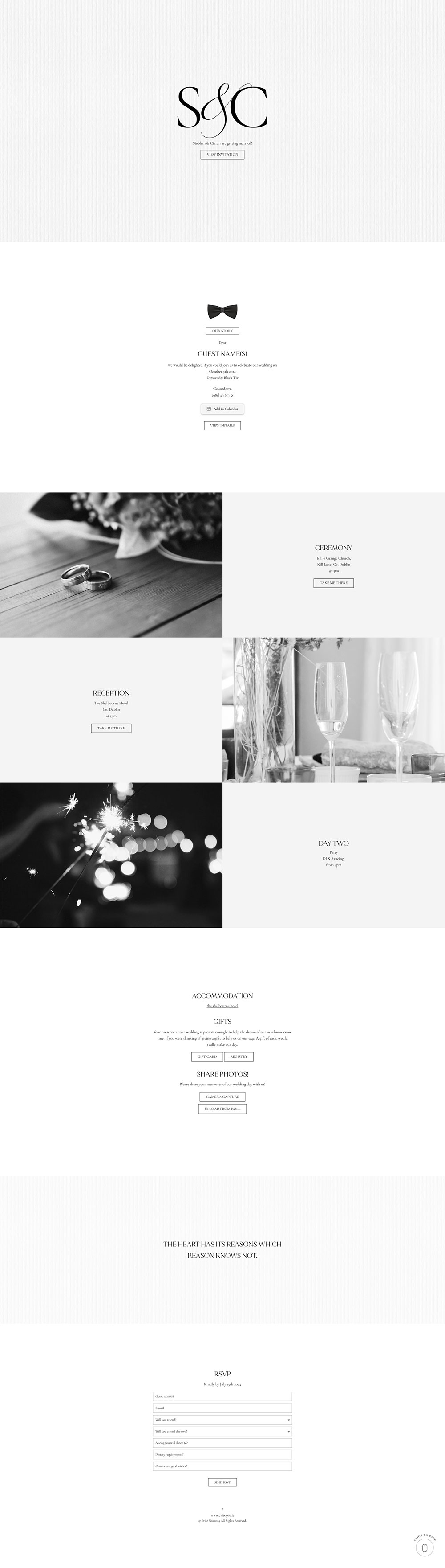 Evite You Online Personalised Paperless Digital Whatsapp Wedding Invitations & Websites, Dublin, Ireland