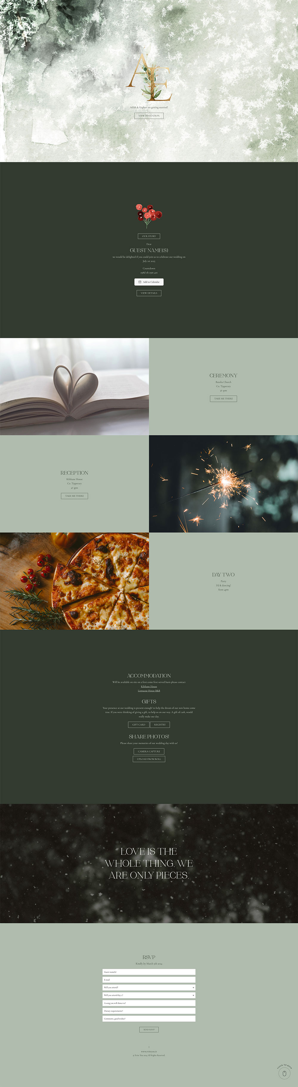 Evite You Online Personalised Paperless Digital Whatsapp Wedding Invitations & Websites, Dublin, Ireland