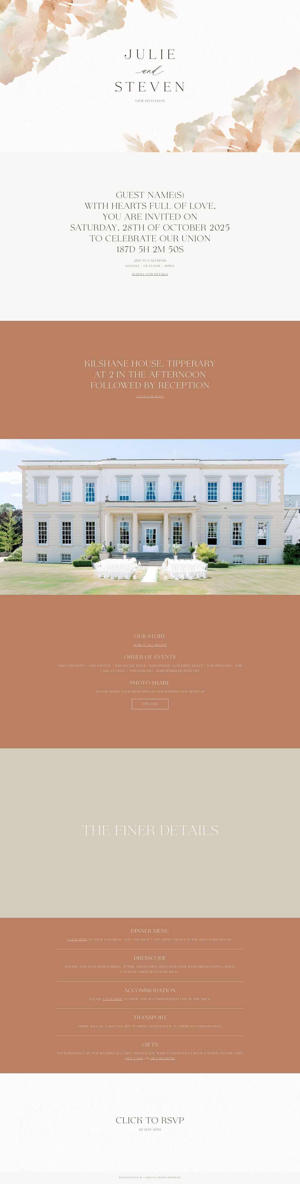 Evite You Online Personalised Paperless Digital Whatsapp Wedding Invitations & Websites, Dublin, Ireland