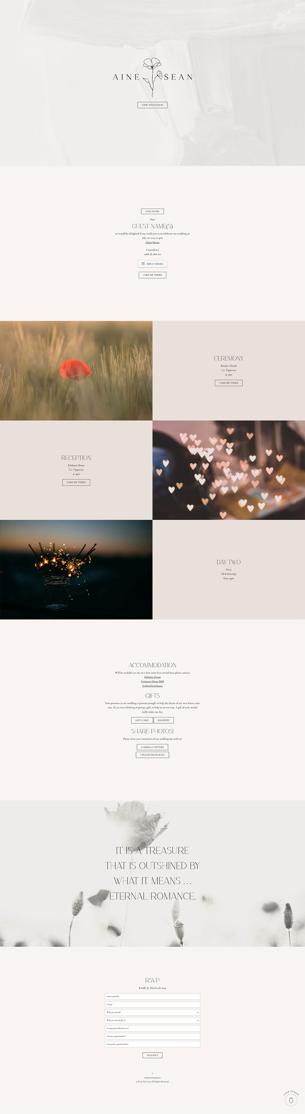 Evite You Online Personalised Paperless Digital Whatsapp Wedding Invitations & Websites, Dublin, Ireland