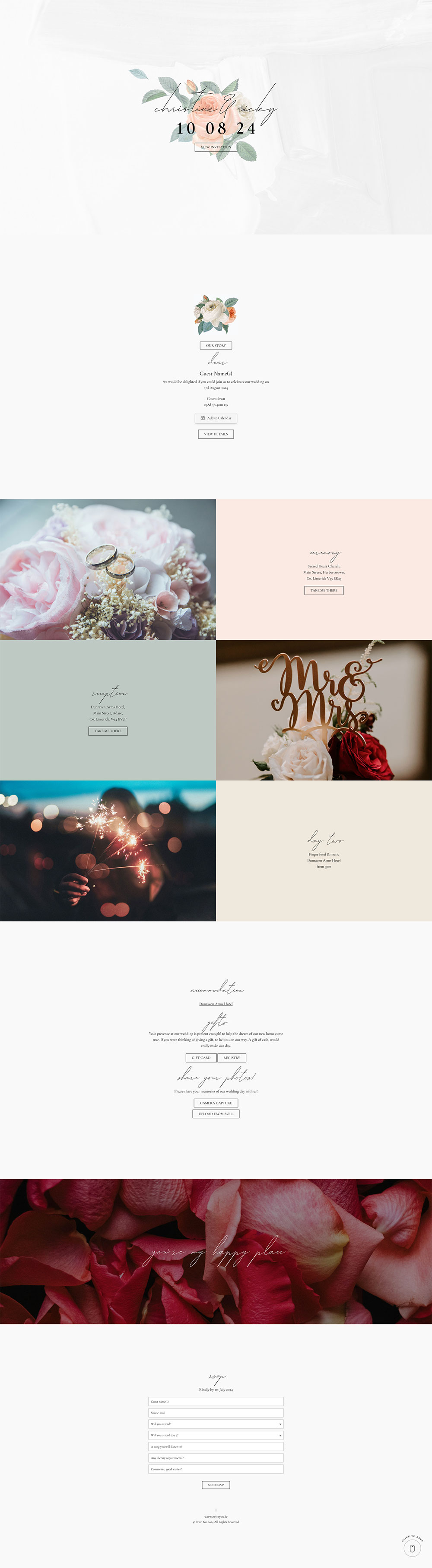 Evite You Online Personalised Paperless Digital Whatsapp Wedding Invitations & Websites, Dublin, Ireland