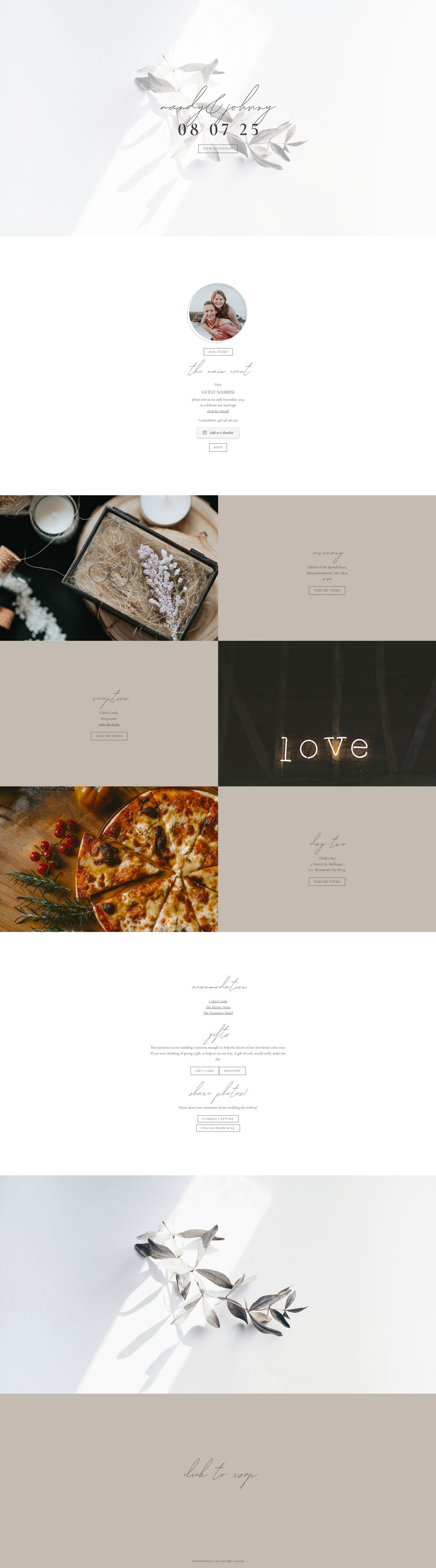 Evite You Online Personalised Paperless Digital Whatsapp Wedding Invitations & Websites, Dublin, Ireland